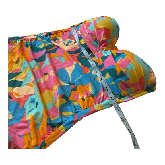 Anne Cole Strapless Floral Bandeau Tankini Top with straps Size Small NEW - Picture 11 of 13